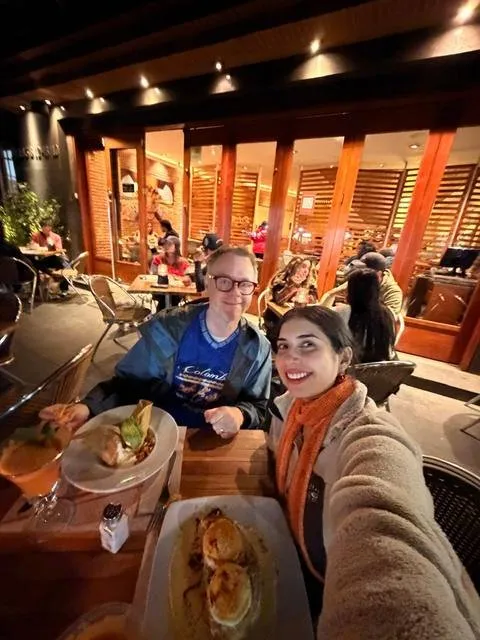 Dinner out in Paipa after a day of practice