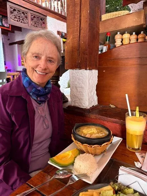 A traditional Boyacense lunch with the group